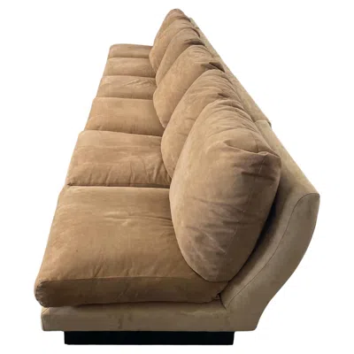 Pre-owned Willy Rizzo Divano Super C Di  Modulare In Pelle Di Cinghiale 6 Moduli In Brown
