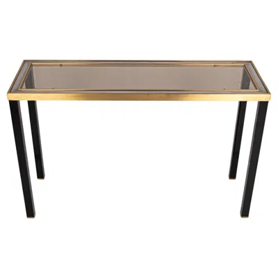 Pre-owned Willy Rizzo Elegant Console Table In The Style Of , Hollywood Regency, 1970s In Brown