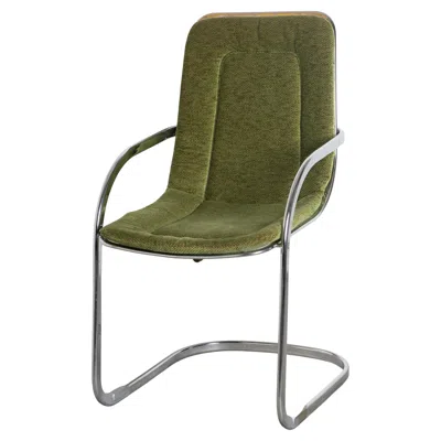 Pre-owned Willy Rizzo Green Velvet Chairs Attributed To