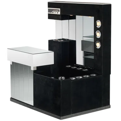 Pre-owned Willy Rizzo Hollywood Regency Bar Cabinet In The Style Of  In Black