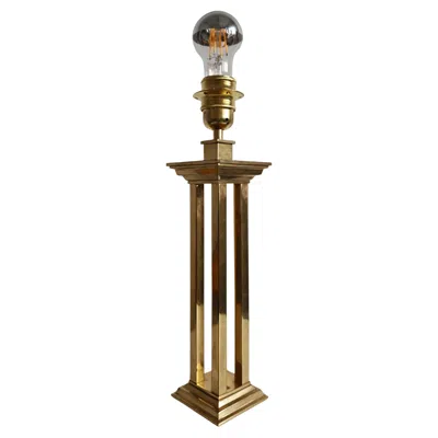 Pre-owned Willy Rizzo Hollywood Regency Table Lamp In Gilt Brass In Style Of , Italy 1960s In Brown