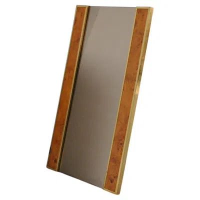 Pre-owned Willy Rizzo In The Style Mirror With Brass And Briar Frame In Brown