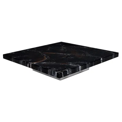 Pre-owned Willy Rizzo Italian Modernist Faux Marble Coffee Table By , 1970s In Black