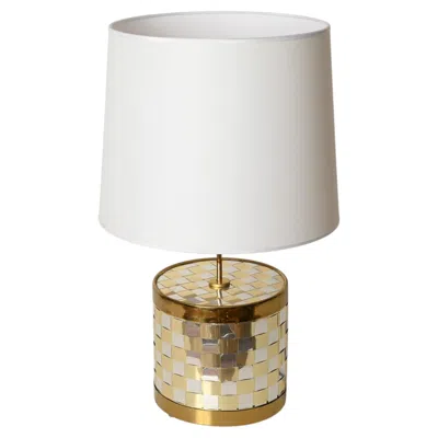 Pre-owned Willy Rizzo Large Brass And Chrome Table Lamp, Italy, 1970s In Beige