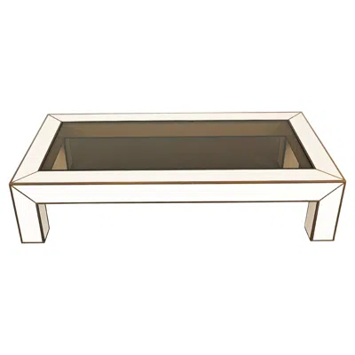 Pre-owned Willy Rizzo Midcentury Brass And White Formica Italian Coffee Table  Style, 1970s
