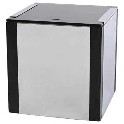 Pre-owned Willy Rizzo Midcentury Cubic Chromed Steel, Wood And Glass Dry Bar, Italy 1970s In Brown