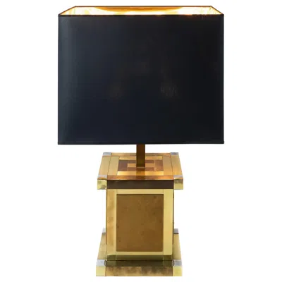 Pre-owned Willy Rizzo Mid-century Italian Table Lamp By  For Lumica In Black