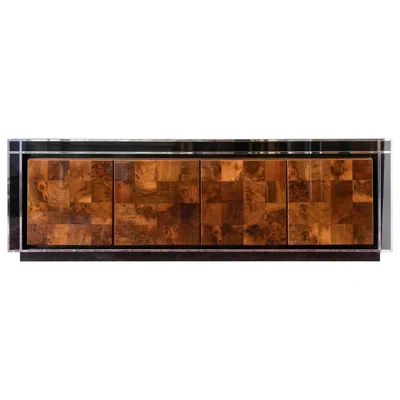 Pre-owned Willy Rizzo Mid-century Italian /mario Sabot Sideboard In Brown