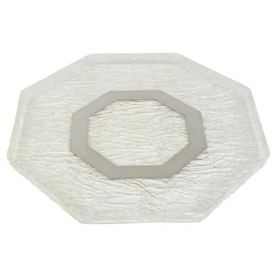 Pre-owned Willy Rizzo Midcentury Serving Tray Lucite Ice Effect & Steel  Style, Italy 1970s In Gray