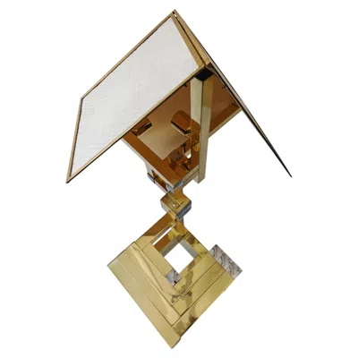 Pre-owned Willy Rizzo Monumental Mid Century Sculptural Table Lamps Attr. To , Italy 1970s In Sand