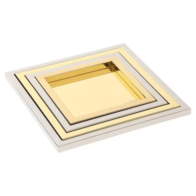 Pre-owned Willy Rizzo Nesting Trays, Brass And Stainless Steel, Signed In White