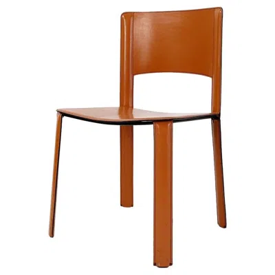Pre-owned Willy Rizzo Saddle Leather Chair Cognac Cidue - 1970s In Brown