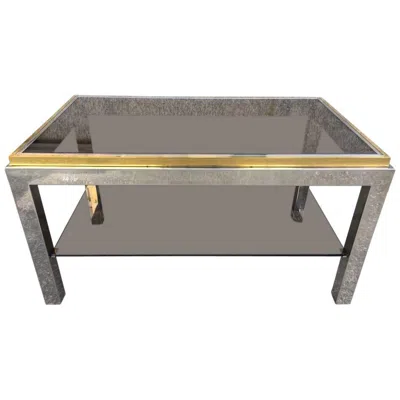 Pre-owned Willy Rizzo Signed "flaminia" Side Table By , Italy, Circa 1970s In Gray
