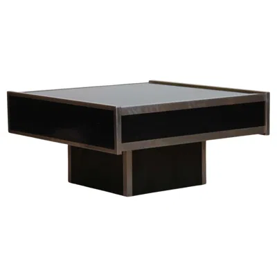 Pre-owned Willy Rizzo Square Coffee Table In The  Style, 1970s In Black