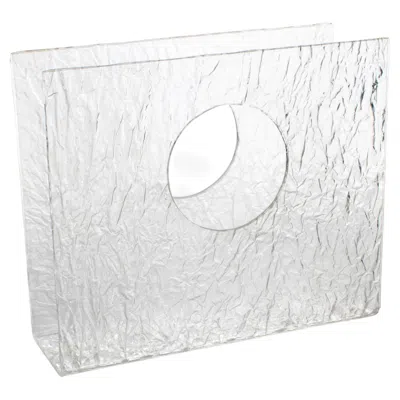 Pre-owned Willy Rizzo Style Ice Effect Lucite Magazine Rack, Circa 1970 In Gray
