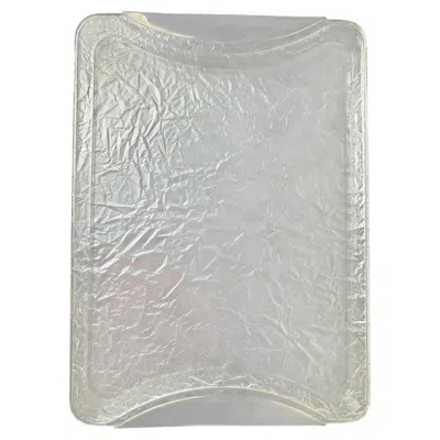 Pre-owned Willy Rizzo Style Ice Effect Lucite Tray, Italy, Circa 1970's In Gray