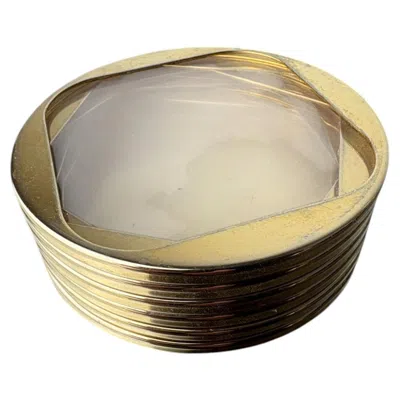 Pre-owned Willy Rizzo Style Lucite Coasters, Set Of 6, Italy, 1970 In Beige
