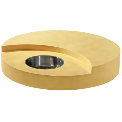 Pre-owned Willy Rizzo 'trg' Circular Yellow Coffee Table