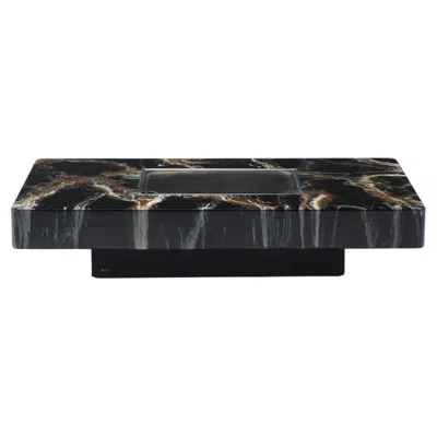 Pre-owned Willy Rizzo Very Rare Signed Tr-3m Coffee/cocktail Table With Bar By  - Italy In Brown