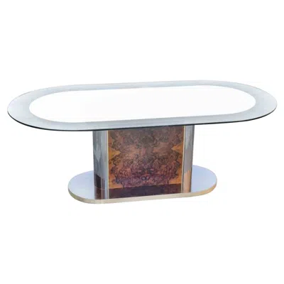 Pre-owned Willy Rizzo Vintage Table In The Style Of , Italy, 1970s In Gray
