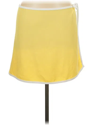 Pre-owned Wilo Casual Skirt In Yellow