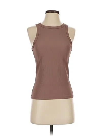 Pre-owned Wilo Tank Top Brown Halter Neckline Tops
