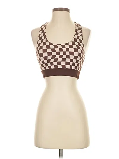 Pre-owned Wilo Tank Top Brown Halter Neckline Tops