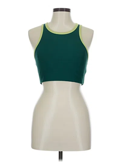 Pre-owned Wilo Tank Top Green Halter Neckline Tops