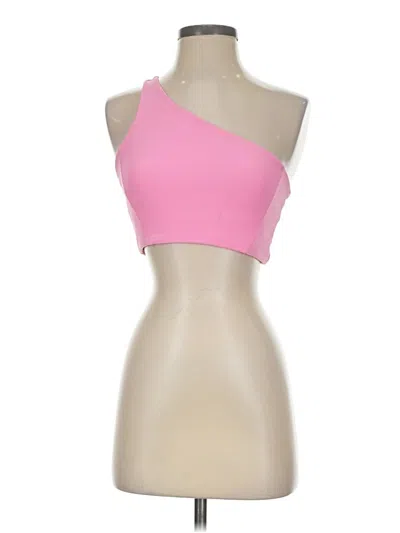 Pre-owned Wilo Tank Top Pink One Shoulder Neckline Tops