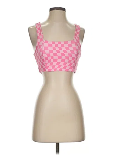 Pre-owned Wilo Tank Top Pink Square Neckline Tops