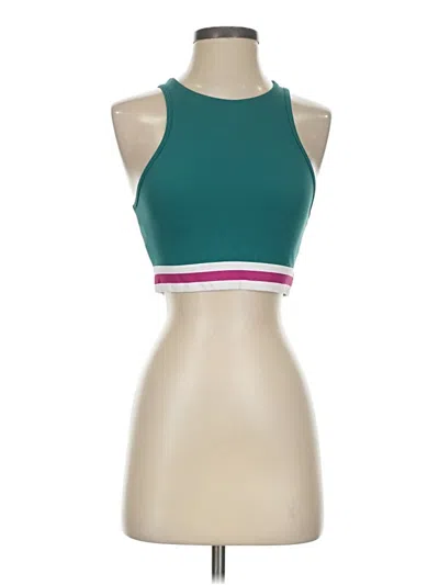 Pre-owned Wilo Tank Top Teal Halter Neckline Tops