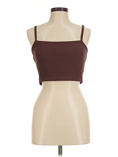 Pre-owned Wilo Tube Top Brown Strapless Neckline Tops