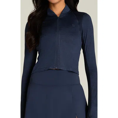 Wilson All Day Full Zip Performance Top In Blue