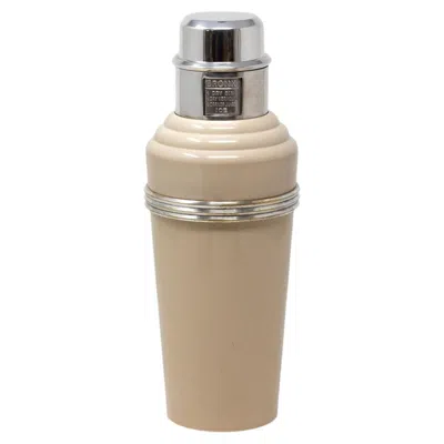 Pre-owned Wilson & Gill Manufacturing Goldsmiths & Silversmiths Art Deco Master Incolor Cocktail Shaker In Cream Bakelite In White