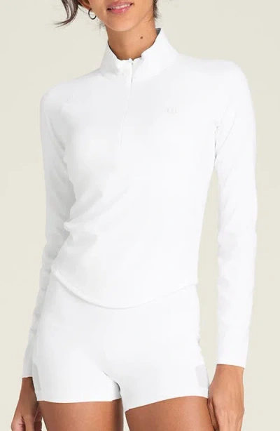 Wilson Baseline Half-zip Pullover In White