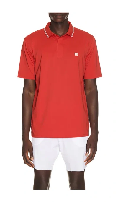 Wilson Challengers Technical Polo In Red