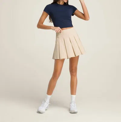 Wilson Classic Pleated Skirt In Safari In Multi