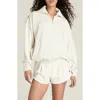 Wilson Collared Half Zip Sweatshirt In White