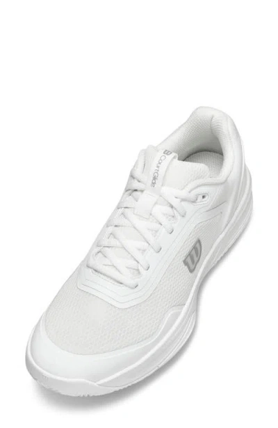 Wilson Courtglide Tennis Sneaker In White/white/silver