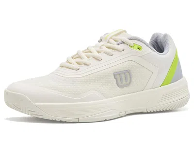 Wilson Courtglide Women's Cross Training Shoes Snow White/titanium/safety Yellow: 6.5 M, Textile
