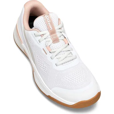 Wilson Intrigue Pro Tennis Sneaker In White/cameo Rose/gum1a