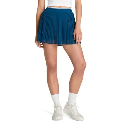 Wilson Limitless Pleated Mesh Miniskirt In Blue