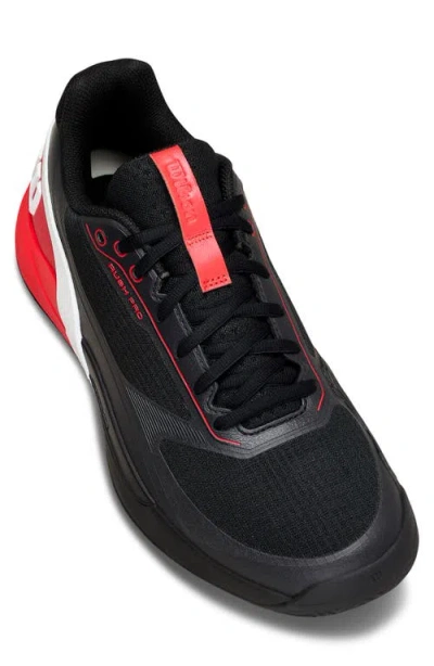 Wilson Rush Tour 5 Tennis Sneaker In Black