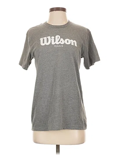 Pre-owned Wilson Short Sleeve T-shirt In Gray