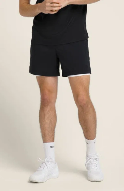 Wilson Tennis Water Repellent Volley Shorts In Black