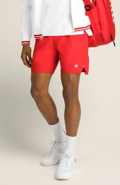 Wilson Tournament V2 7-inch Tennis Shorts In Red