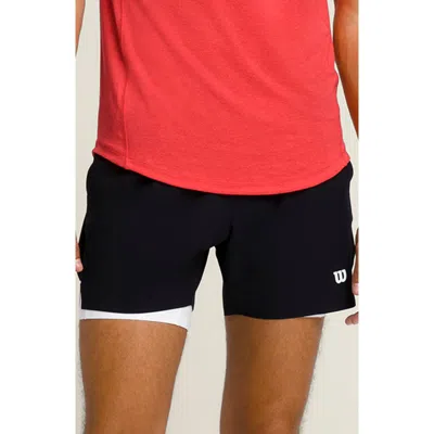 Wilson Tournament V2 Tennis Shorts In Black