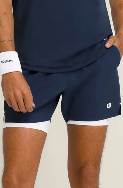 Wilson Tournament V2 Tennis Shorts In Blue