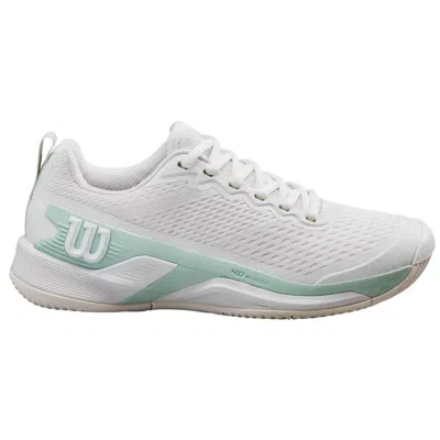 Wilson Women's Rush Pro 4.5 Shoe In White/surf Spray In Multi