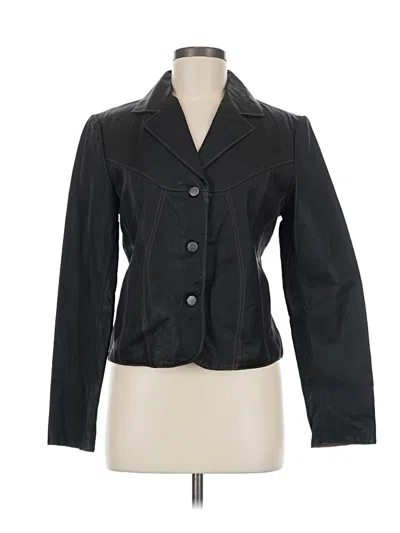 Pre-owned Wilsons Leather Blazer Jacket In Black